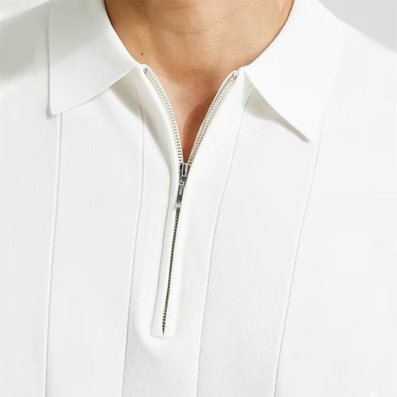 Kurzarm-Shirt mit Reißverschluss